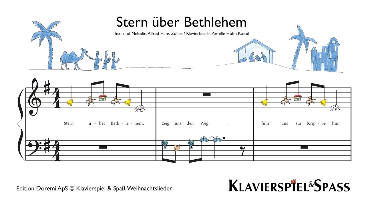 Stern Uber Bethlehem Klavierspiel Spass